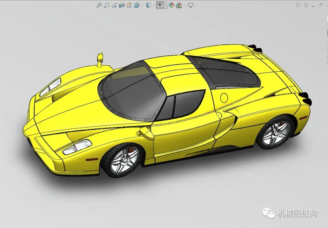 solidworks建模图纸,solidworks三维图纸 【汽车轿车】法拉利恩佐跑车3d模型图纸 solidworks设计