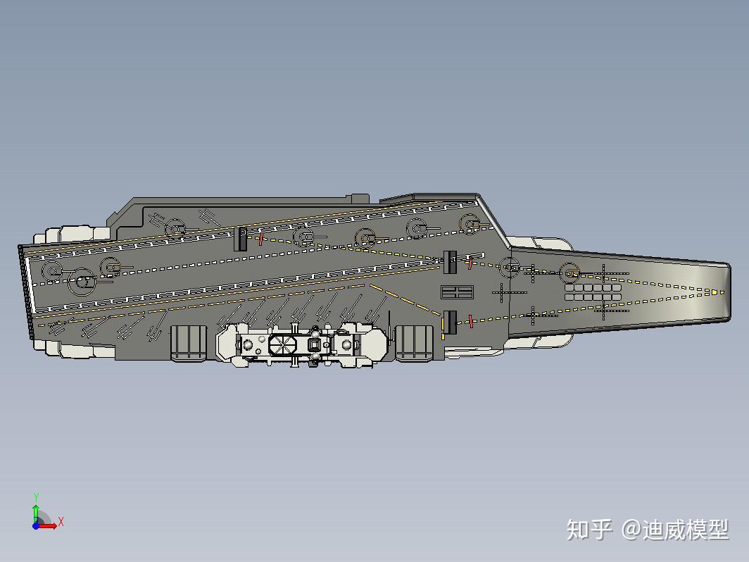 辽宁号航空母舰3d模型图纸