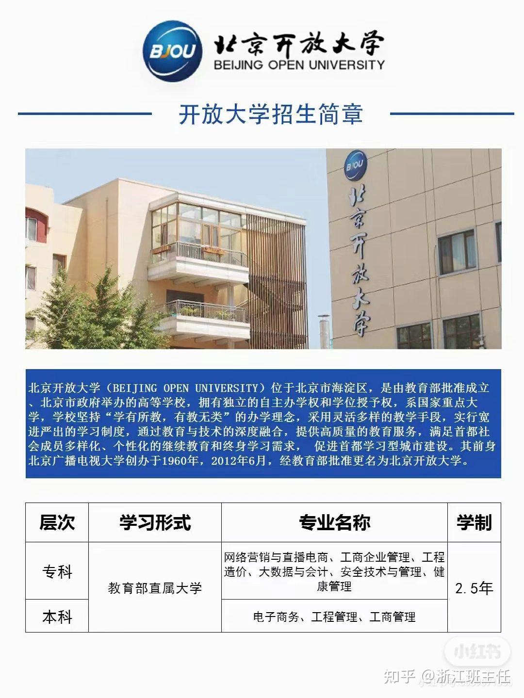 工程造价,网络营销与直播电商,安全技术与管理;北京开放大学计划充足