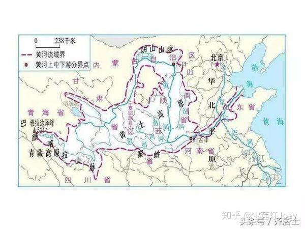 黄河流域水系图