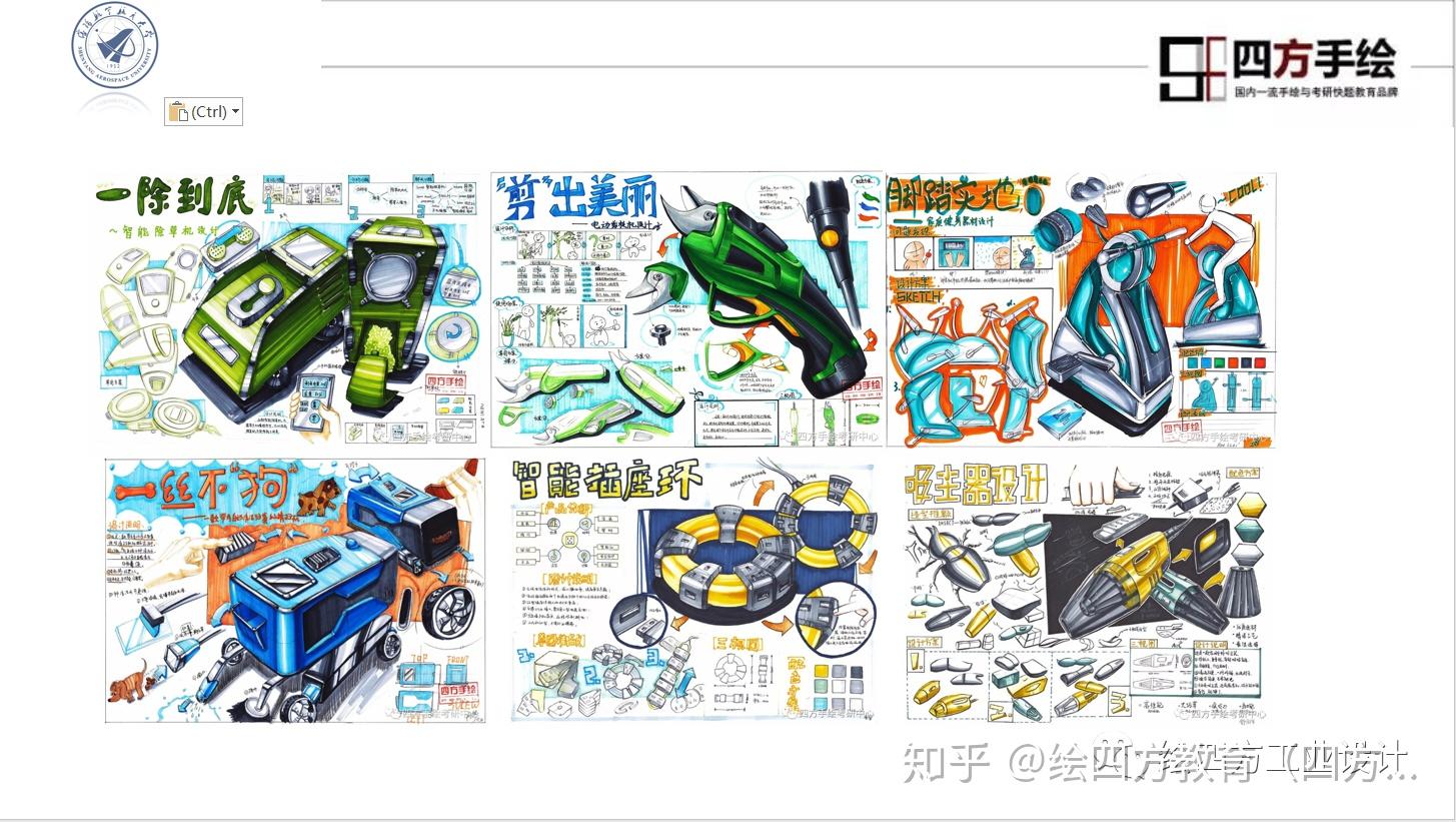 沈阳航空航天大学工业设计院校解析四方手绘