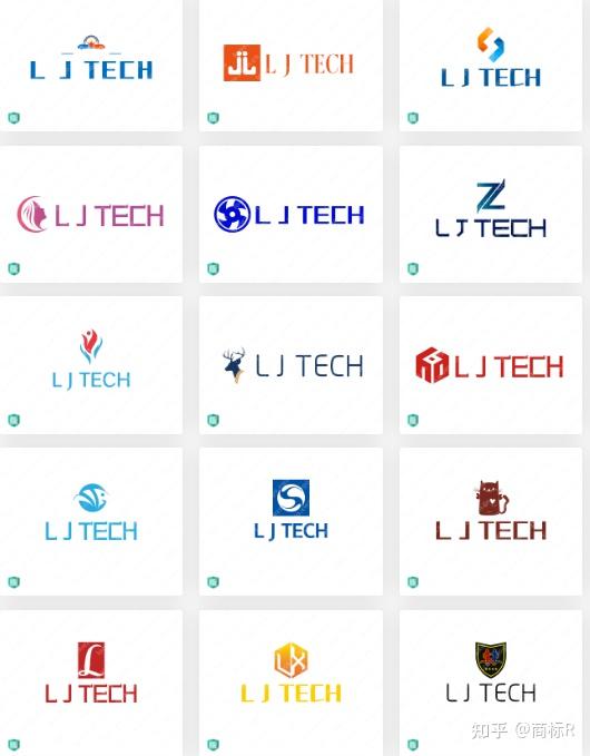 新材料科技公司logo设计:l j tech