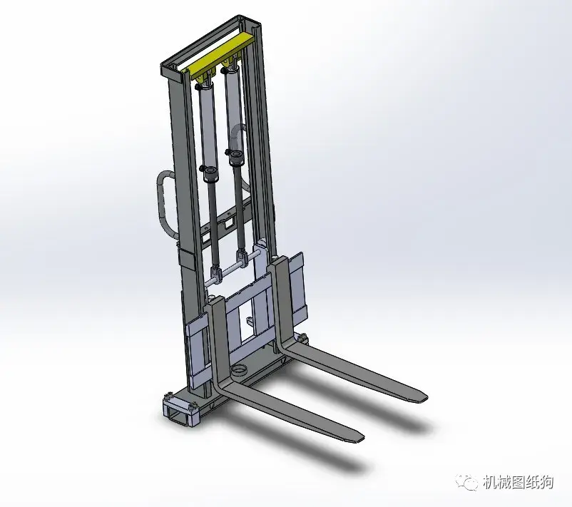 【工程机械】液压升降提升机构3d图纸 solidworks设计