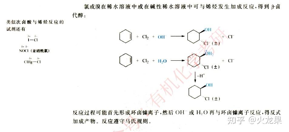 烯烃与次卤酸是顺式加成还是反式加成