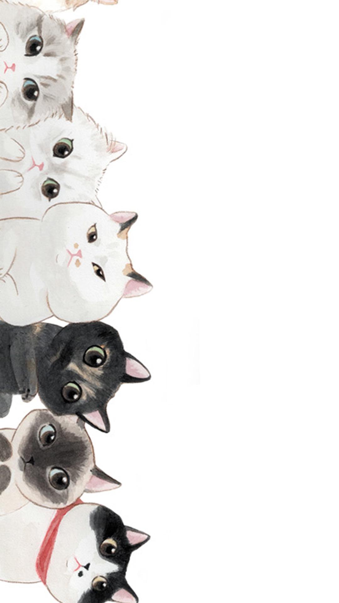 求手绘猫图片最好是肥猫萌萌哒内种