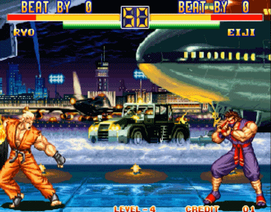 真侍魂学会了饿狼和龙虎的必杀,如山田十平卫的煎饼手里剑,坂崎良的虎