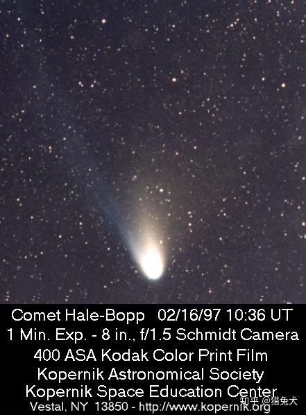 1997年2月16日的海尔波普彗星,此时的亮度已经在1等左右.