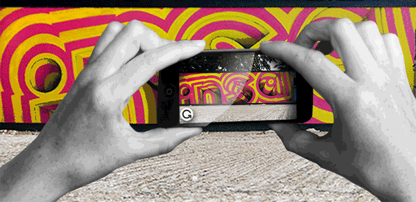 insa去年为伦敦d&ad设计节制作了一张壁画,当通过他的应用程序gif-iti