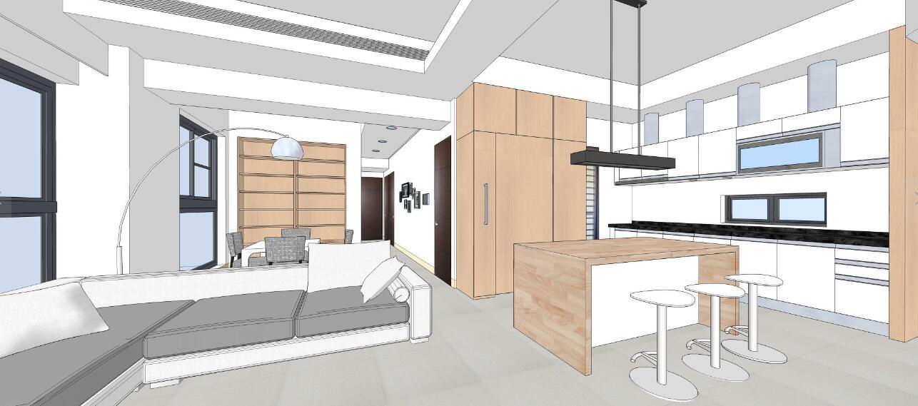 sketchup效果图,sketchup渲染效果图 sketchup常用快捷键室内设计干货必备