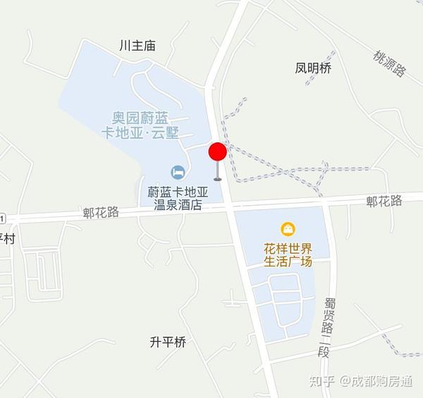 项目位于郫都区-郫筒镇郫花路888号,距离在建地铁6号线望丛祠站直线