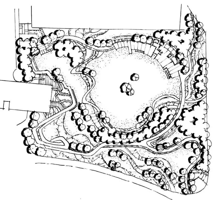 方案参考:考虑与建筑的结合关系,考虑建筑对植物的光照影响,植物对