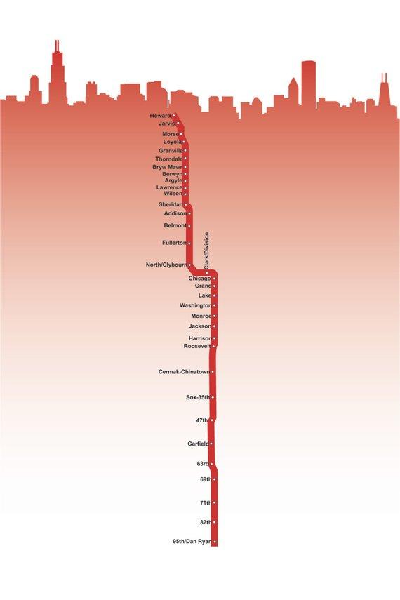 芝加哥的红线(red-line)是从1900年5月31日开始运营,是当前芝加哥捷运