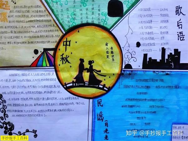 中秋节手抄报中等难度适合初中高中