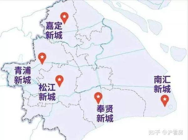 上海五大新城南汇奉贤青浦嘉定及松江新城
