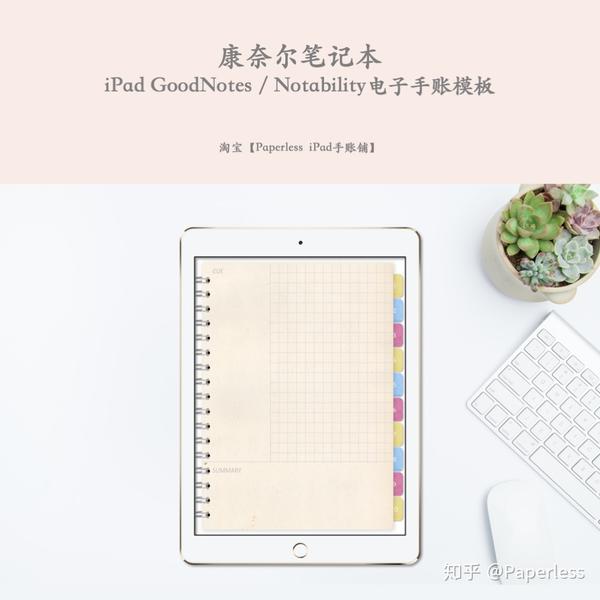 今天跟大家分享的是一款康奈尔 ipad电子手账本模板,先来看看吧
