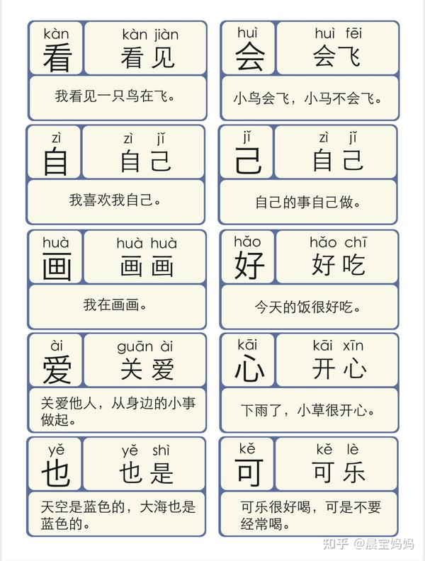 洪恩识字的字帖1300字高清可打印!免费分享