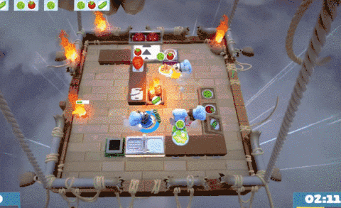 比如会移动升降的地板,旋转的大圆盘,还有偷菜的老鼠,飞溅火星引发的