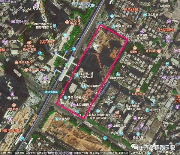 龙岗区爱联地铁站大型旧改项目恒大城市之光