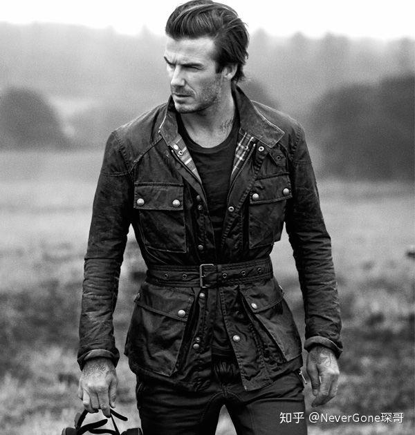 motorcycle jacket 这一类当中比较帅的,无疑是小贝上身的belstaff了