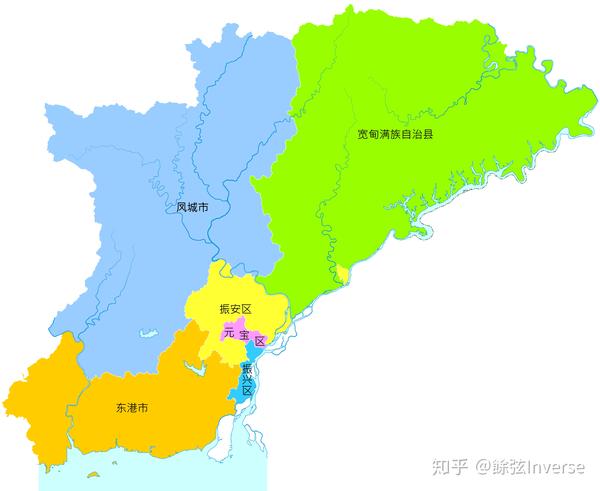丹东市县级行政区划图
