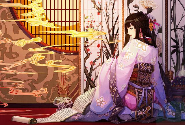 二次元精美和风壁纸:美轮美奂,气质十足的小姑娘,真漂亮!