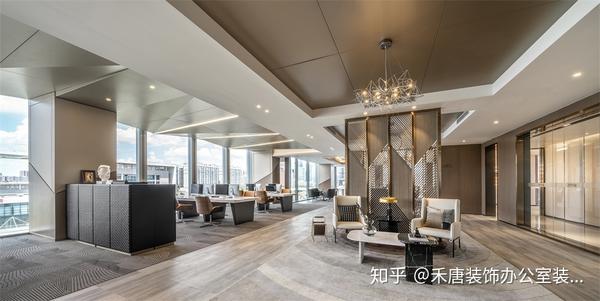 上海金融公司办公室装修设计 豪华办公室装修效果图