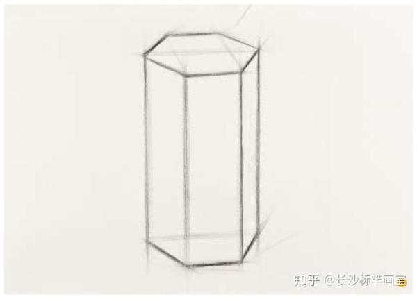 【自学素描零基础入门必看】六棱柱素描作画步骤