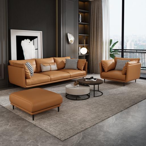 皮质沙发,实木沙发布艺沙发款式多样,颜色多,外形简洁,可搭配性强