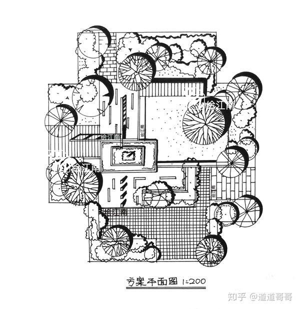 学员根据用地形态自拟周边环境并完成平面图设计任务: 难点:用地集中