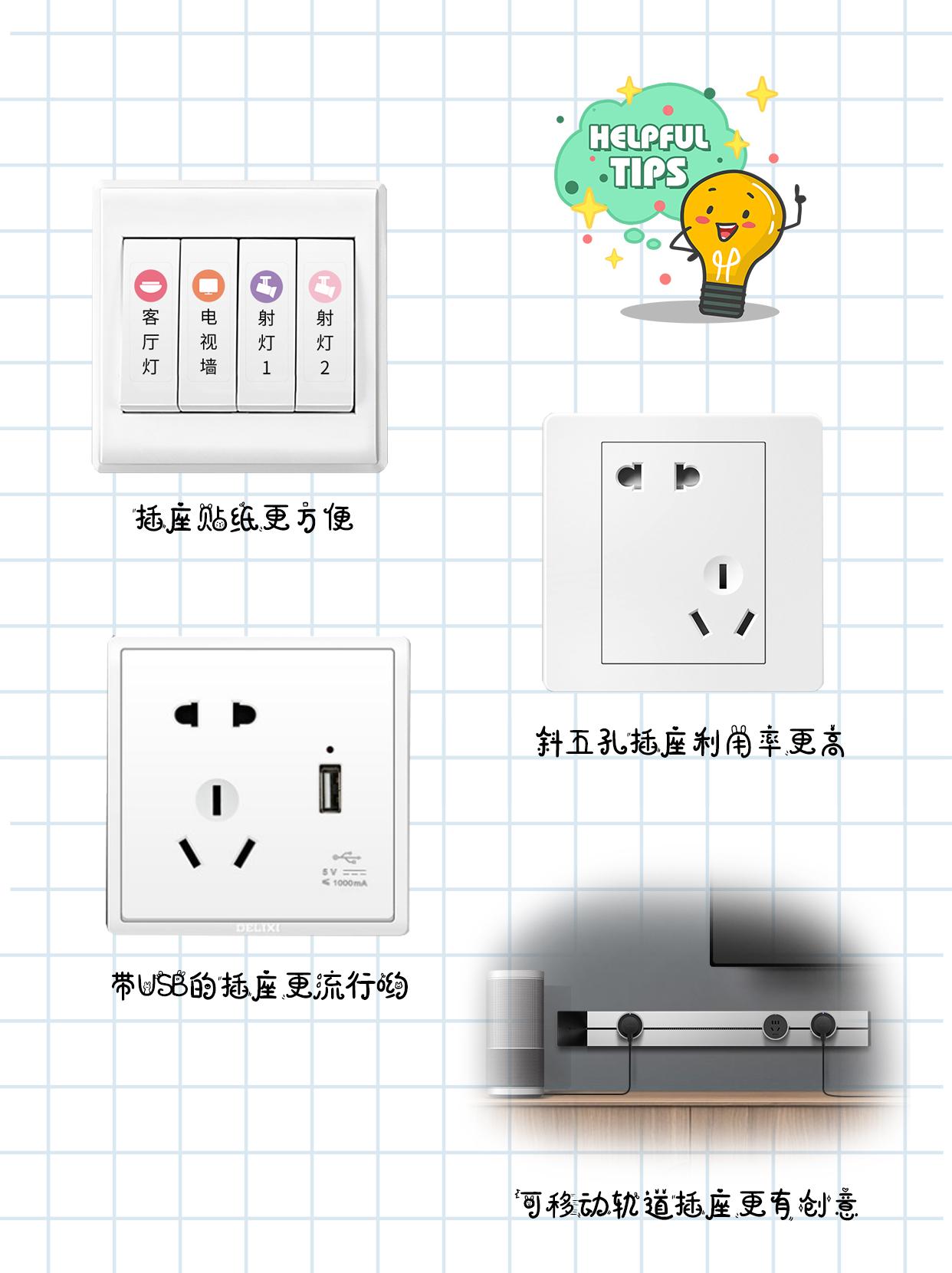 2021最新版丨8张图搞定全屋开关插座布局