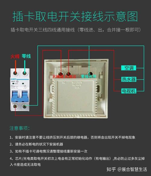 插卡取电接线示意图