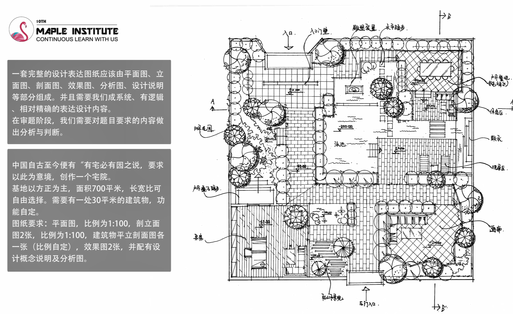 【景观设计】景观设计手绘之平面图草稿绘制