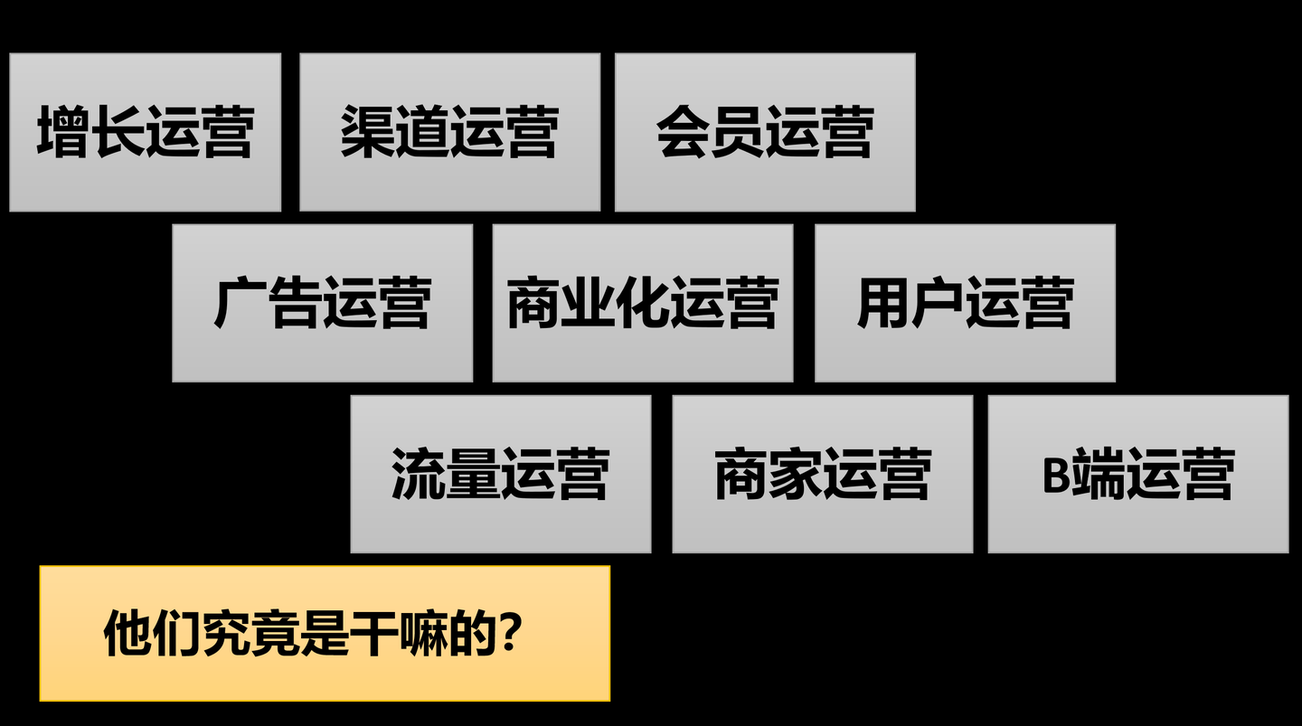 用户运营/增长运营/活动运营/产品运营/商家运营/安全策略运营 流量