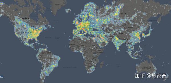全球光污染分布查询