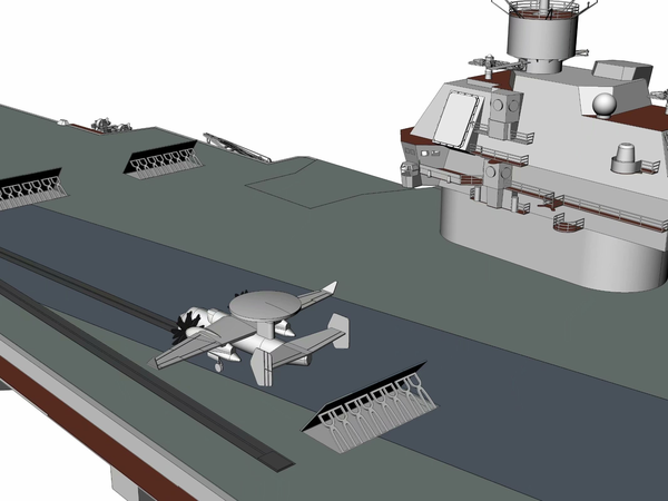 苏联1143.7型航母1/700建模2