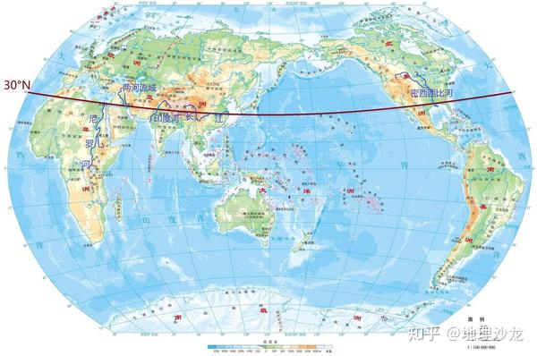 神秘的"北纬30度"纬线,经过了哪些地理事物?
