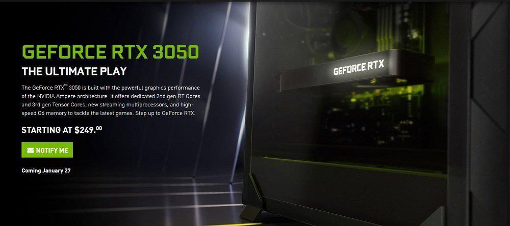 英伟达发布ampere架构显卡geforcertx3050与rtx3090ti