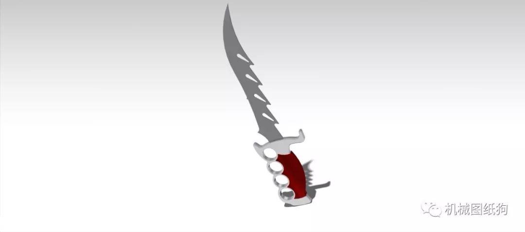 武器模型猎刀匕首3d数模图纸stp格式