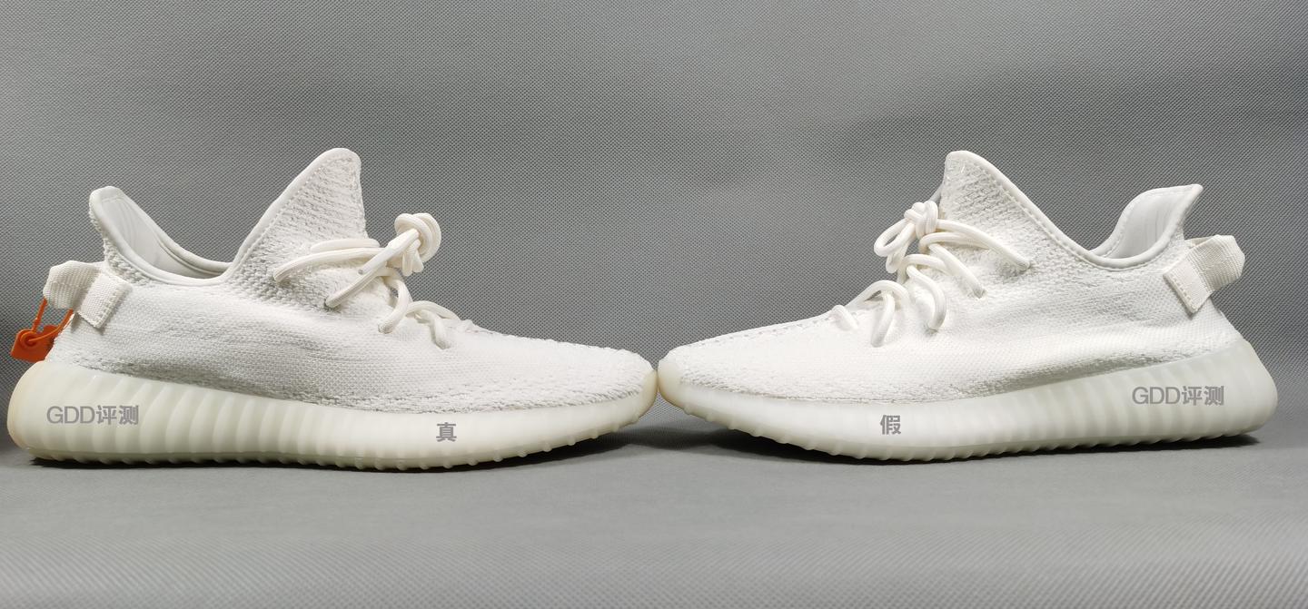 yeezy350白冰淇淋真假对比鉴定椰子纯白gdd评测