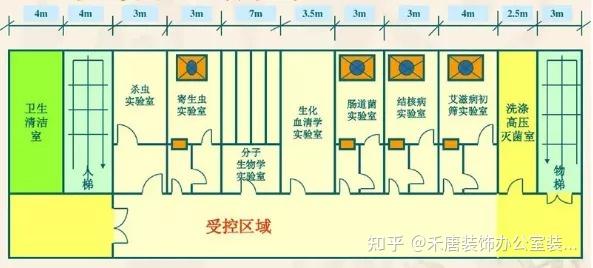 实验室布局效果图(平面图(5)生化区在设计时应重点关注生化机,生化机