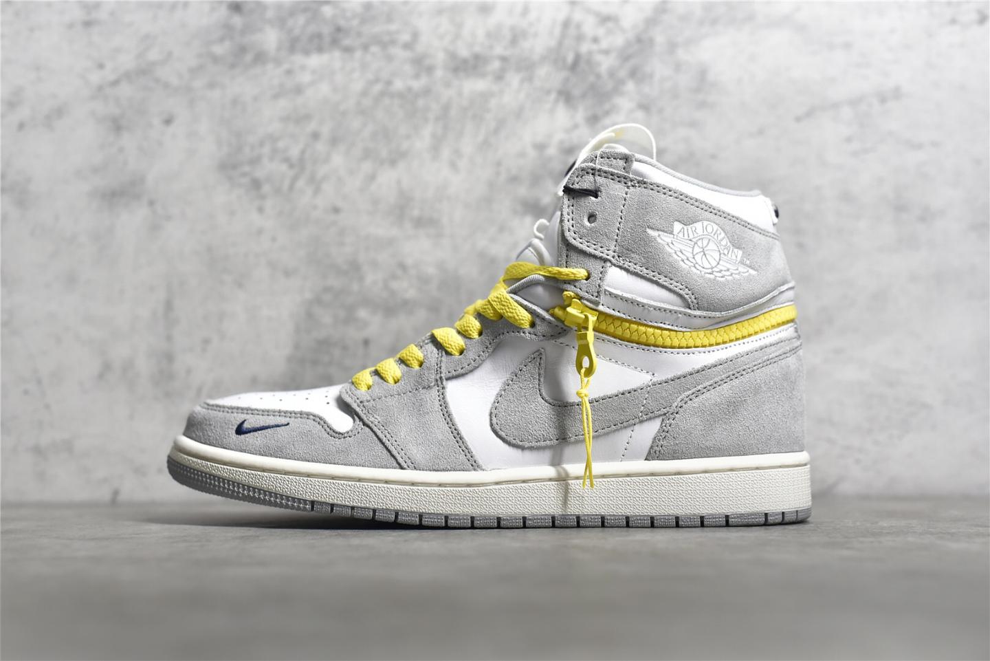 air jordan 1 switch 乔丹烟灰拉链 light smoke grey