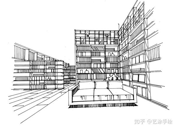 艺涂手绘室内手绘图书馆library一
