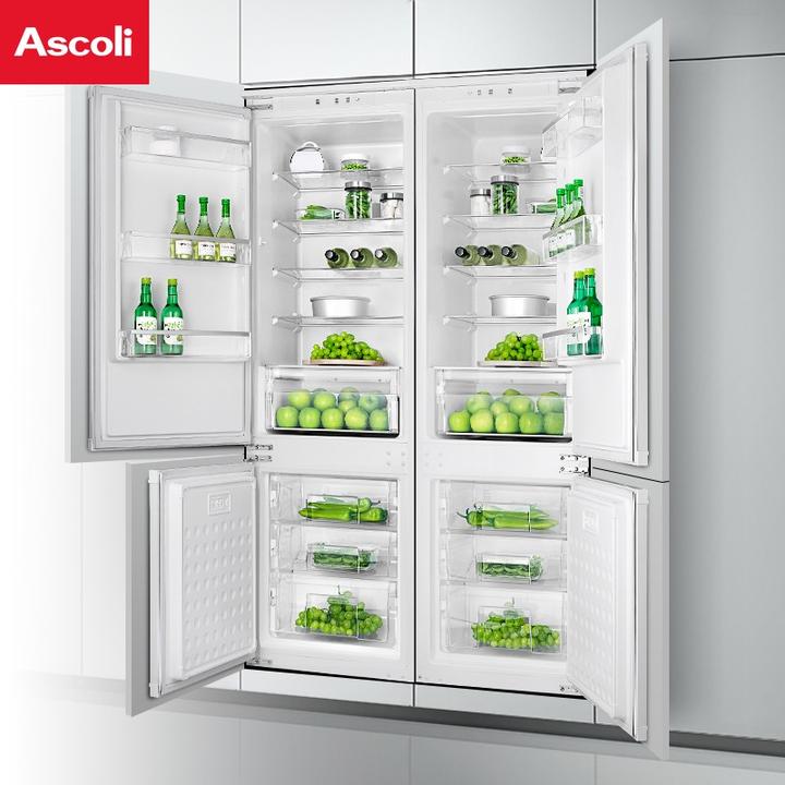 全嵌入式超薄大容量冰箱推荐欧美系冰箱隐藏式内嵌式冰箱推荐双门对开