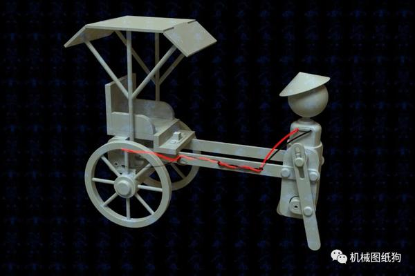 生活艺术人力车木制玩具模型3d图多种格式