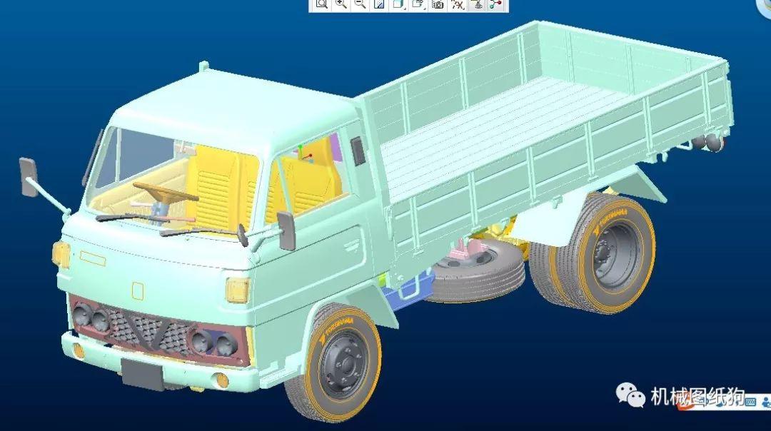 其他车型轻型卡车模型3d图纸 creo设计