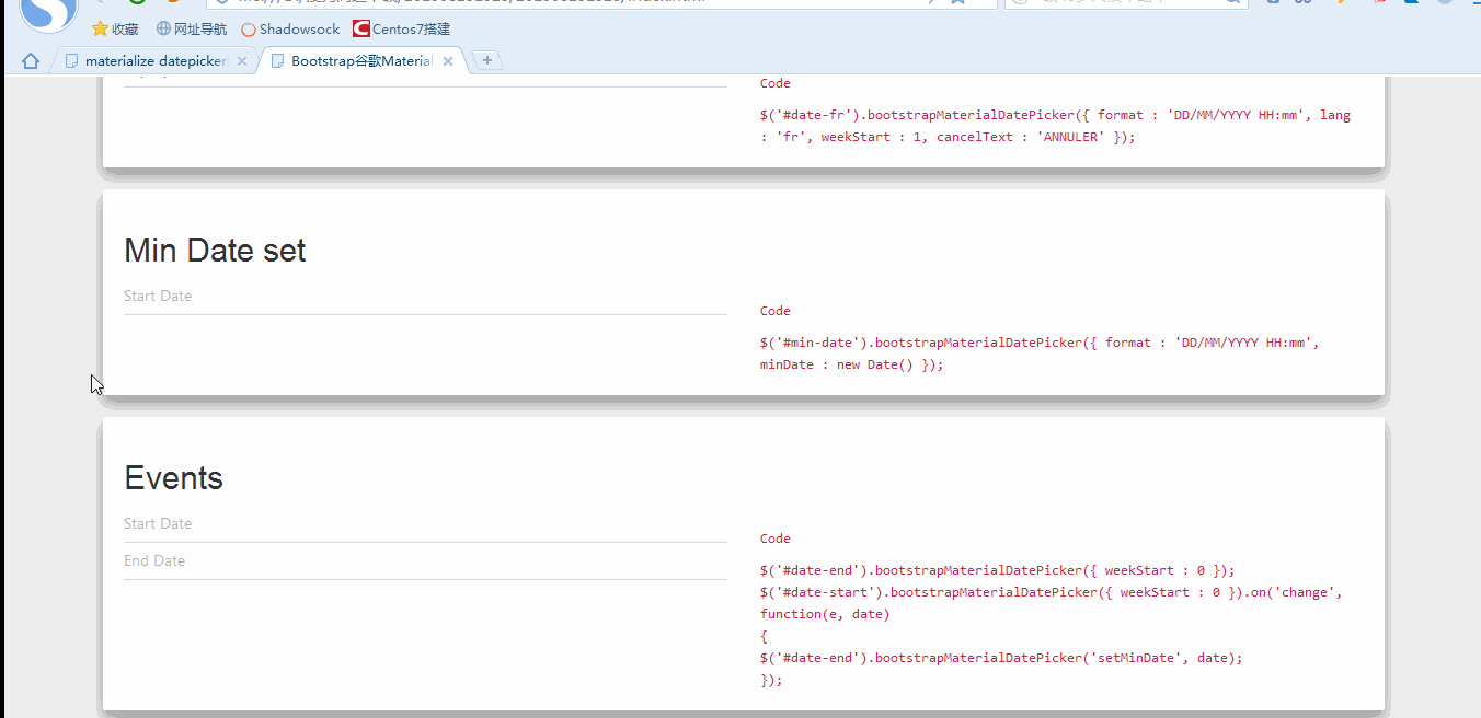 materialize design风格的日期时间选择器.