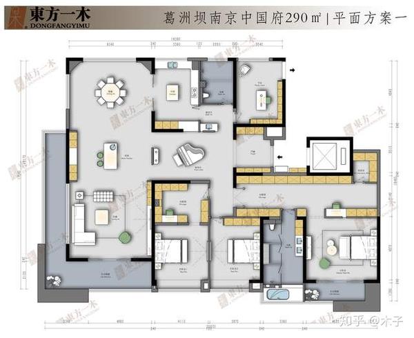 葛洲坝南京中国府290㎡户型改造┃古典简欧┃东方一木