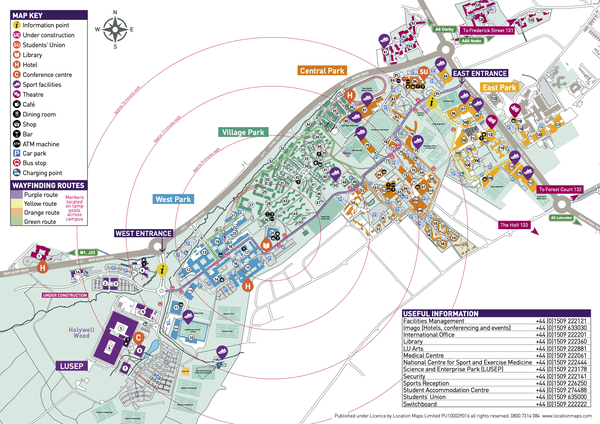 【英国院校指南】拉夫堡大学地图及专业详情