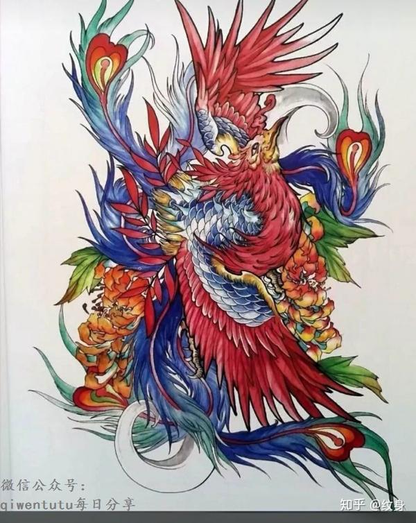 凤凰纹身 纹身素材