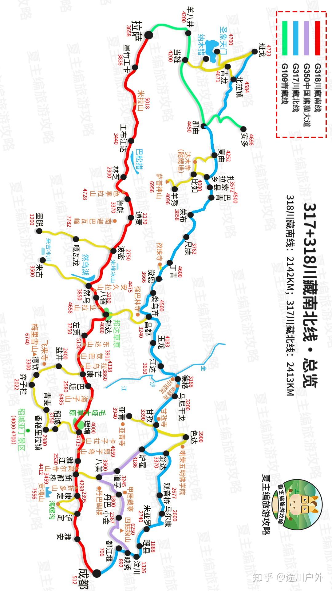 12,317 318川藏南北线11,把大进藏线路二,西藏10,独库公路9,南疆与